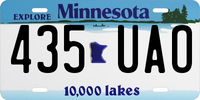 MN license plate 435UAO