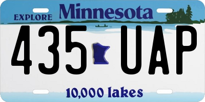 MN license plate 435UAP