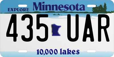 MN license plate 435UAR