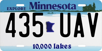 MN license plate 435UAV