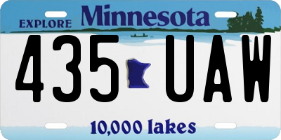 MN license plate 435UAW
