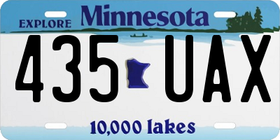 MN license plate 435UAX