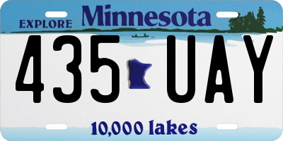 MN license plate 435UAY