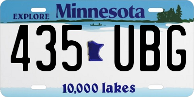 MN license plate 435UBG