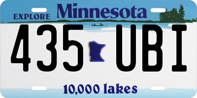 MN license plate 435UBI