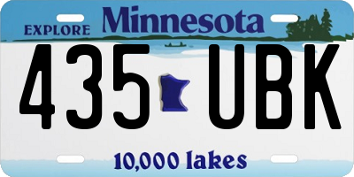 MN license plate 435UBK