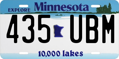 MN license plate 435UBM