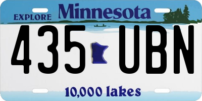 MN license plate 435UBN