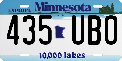 MN license plate 435UBO