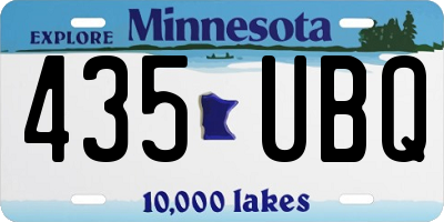 MN license plate 435UBQ