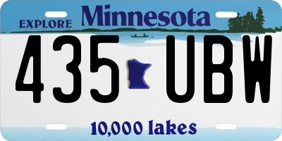 MN license plate 435UBW