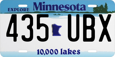 MN license plate 435UBX