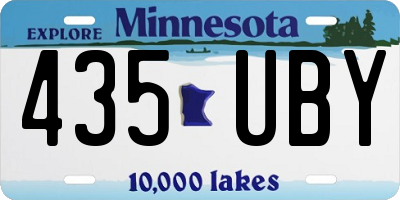 MN license plate 435UBY