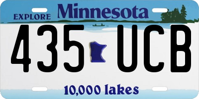 MN license plate 435UCB
