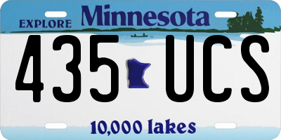 MN license plate 435UCS