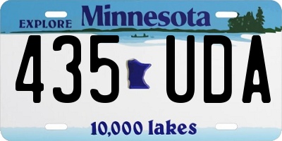 MN license plate 435UDA