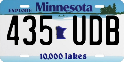 MN license plate 435UDB