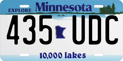 MN license plate 435UDC