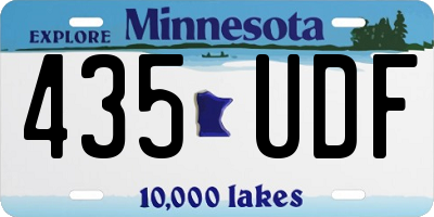 MN license plate 435UDF