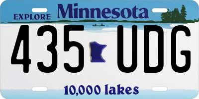 MN license plate 435UDG