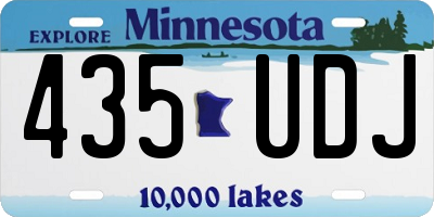MN license plate 435UDJ