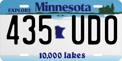 MN license plate 435UDO