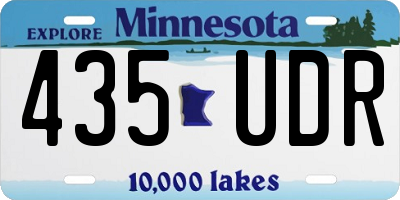 MN license plate 435UDR