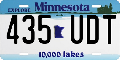 MN license plate 435UDT