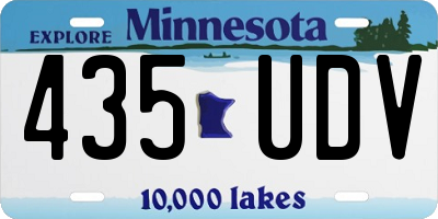 MN license plate 435UDV