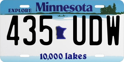 MN license plate 435UDW