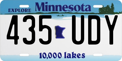 MN license plate 435UDY