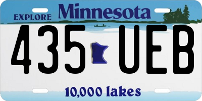 MN license plate 435UEB