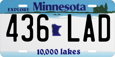 MN license plate 436LAD