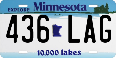 MN license plate 436LAG