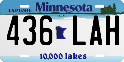 MN license plate 436LAH