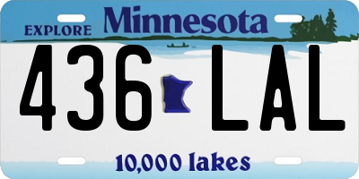 MN license plate 436LAL