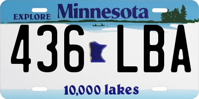 MN license plate 436LBA
