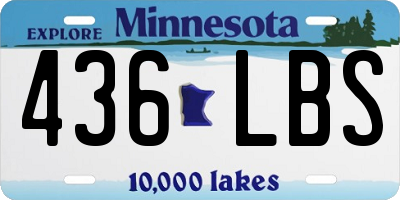 MN license plate 436LBS