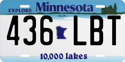 MN license plate 436LBT