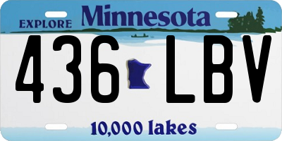 MN license plate 436LBV