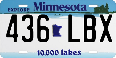 MN license plate 436LBX