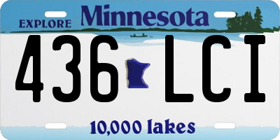 MN license plate 436LCI