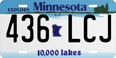MN license plate 436LCJ