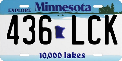 MN license plate 436LCK