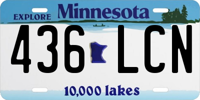MN license plate 436LCN