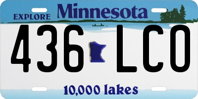 MN license plate 436LCO