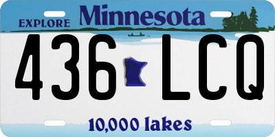 MN license plate 436LCQ