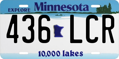 MN license plate 436LCR
