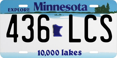 MN license plate 436LCS
