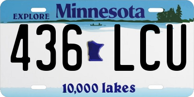 MN license plate 436LCU